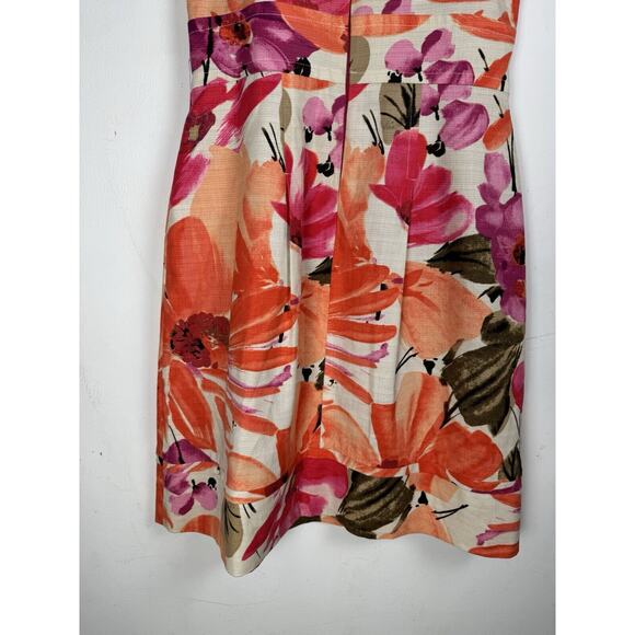 Eliza J. High Neck Spring Floral Preppy Summer Feminine Fit & Flare Dress - Picture 8 of 11